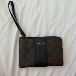 Coach Brown and Black Wristlet